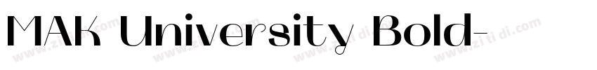 MAK University Bold字体转换